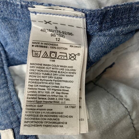 Gap Blue Chambray 5" Short Sz 8 - Picture 5 of 5